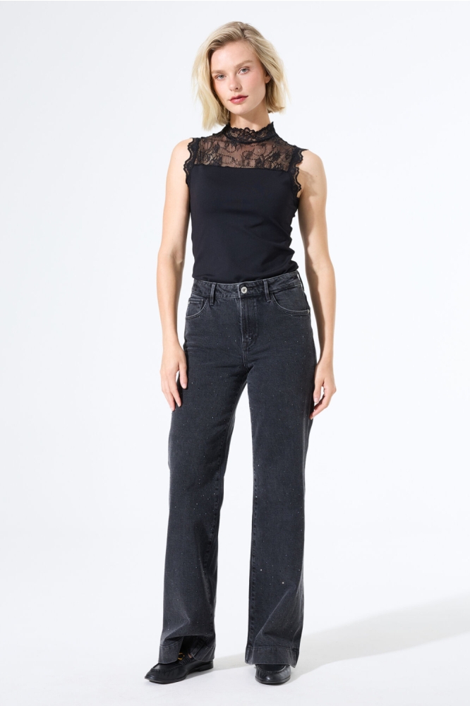 Garcia zwarte dames top | Model