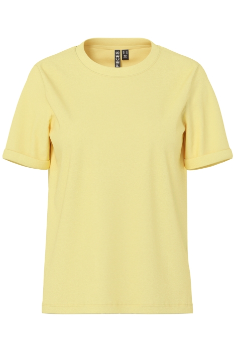 Pieces gele dames t-shirt | Vooraanzicht