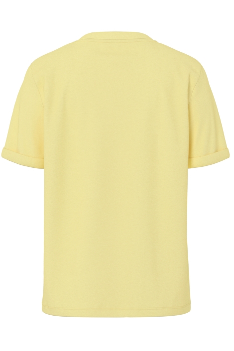 Pieces gele dames t-shirt | Achteraanzicht