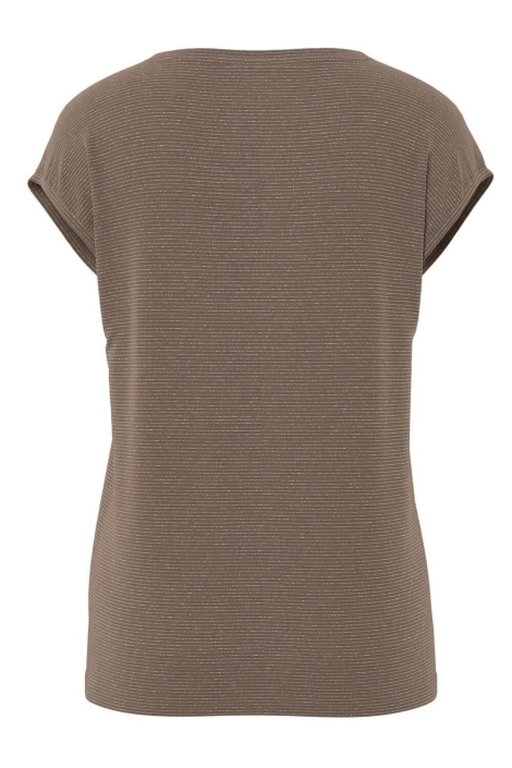 Pieces bruine dames t-shirt | Achteraanzicht