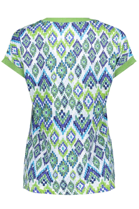 Geisha blauwe dames t-shirt | Achteraanzicht