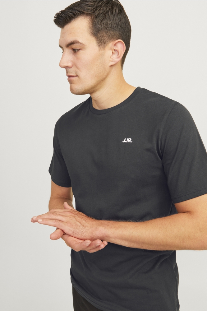 JJ Rebel zwarte heren t-shirt | Vooraanzicht