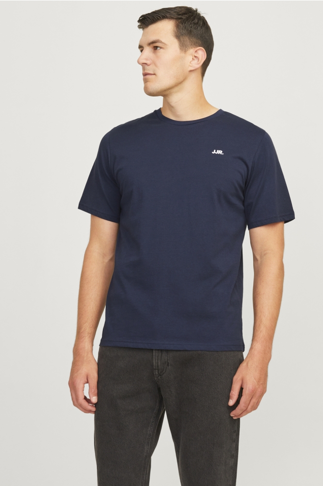 JJ Rebel blauwe heren t-shirt | Model vooraanzicht