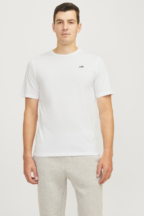 JJ Rebel witte heren t-shirt | Model achteraanzicht