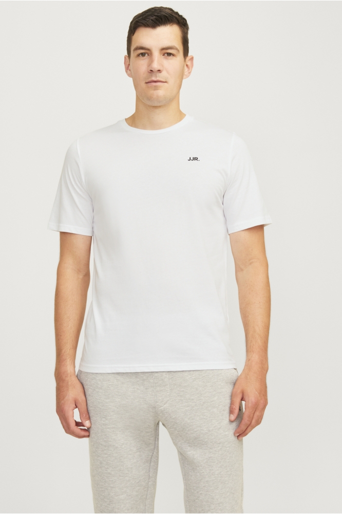 JJ Rebel witte heren t-shirt | Model achteraanzicht