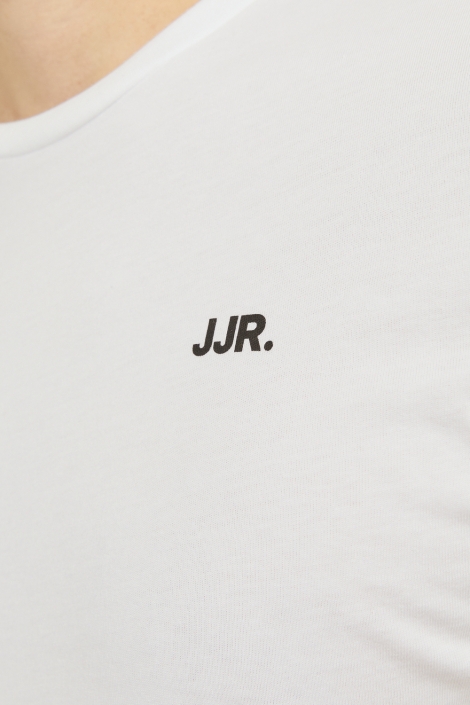 JJ Rebel witte heren t-shirt | Close up