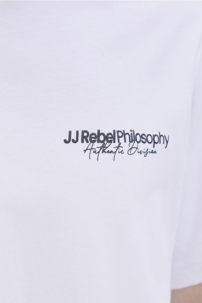 JJ Rebel witte heren t-shirt | Unique Selling Point