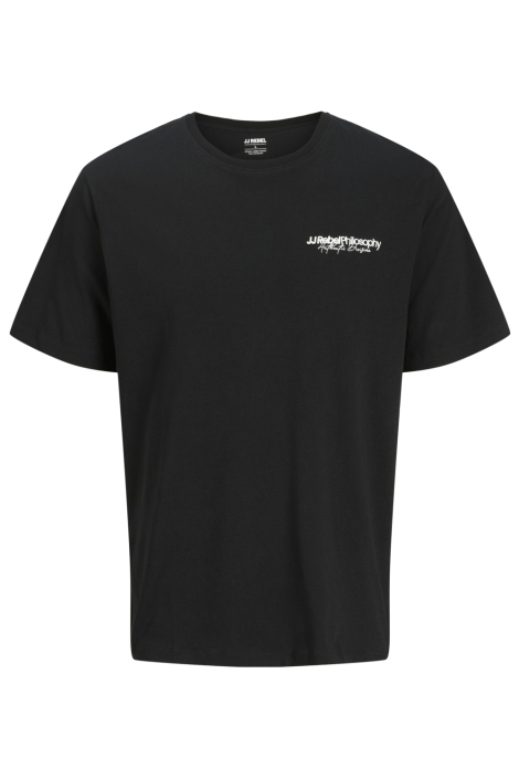 JJ Rebel zwarte heren t-shirt | Vooraanzicht