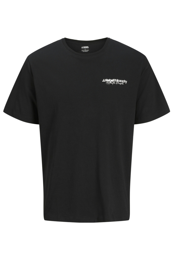 JJ Rebel zwarte heren t-shirt | Vooraanzicht