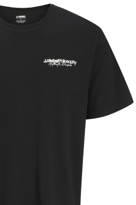 JJ Rebel zwarte heren t-shirt | Close up