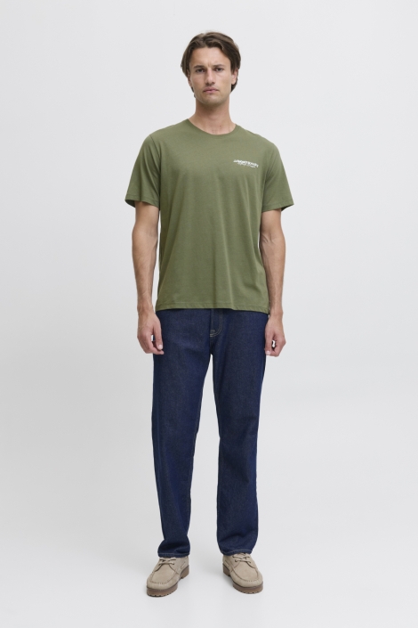 JJ Rebel groene heren t-shirt | Model vooraanzicht