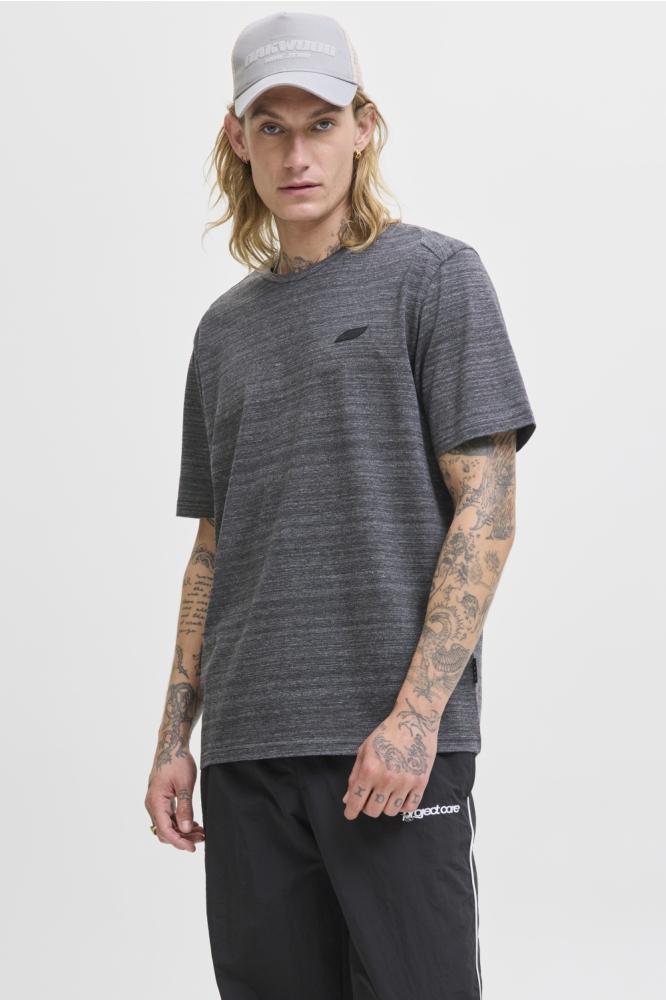 Jack & Jones zwarte heren t-shirt | Model vooraanzicht