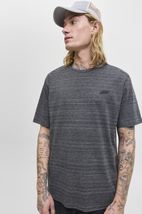 Jack & Jones zwarte heren t-shirt | Model vooraanzicht