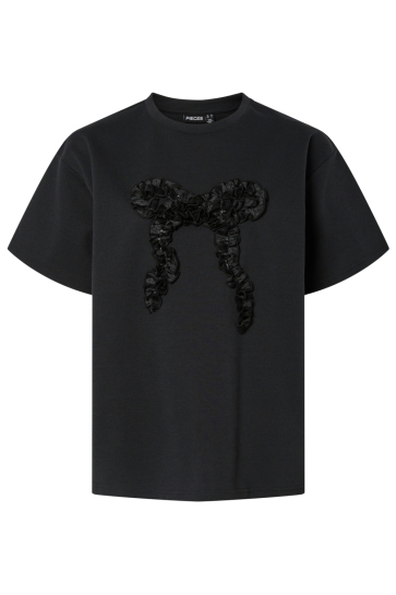 Pieces PCMAUDELLE SS TEE JRS BC 17160834 Black/Bow
