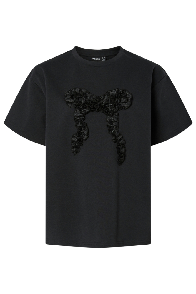 Pieces zwarte dames t-shirt | Vooraanzicht