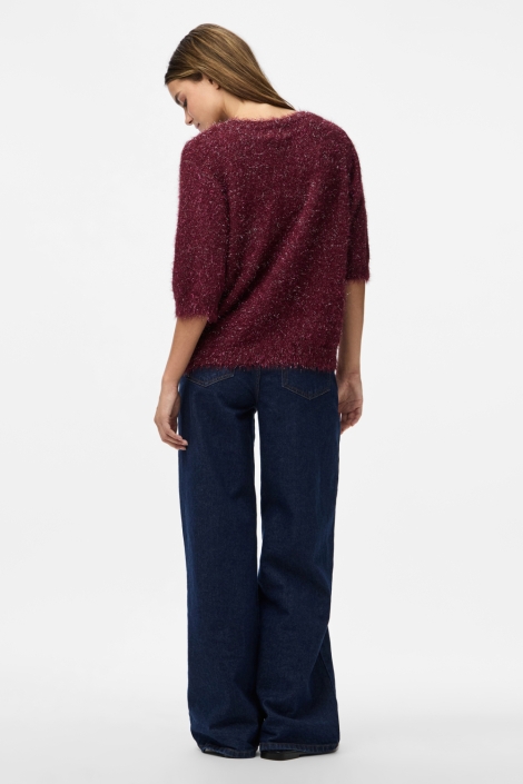 Pieces bordeaux dames t-shirt | Model