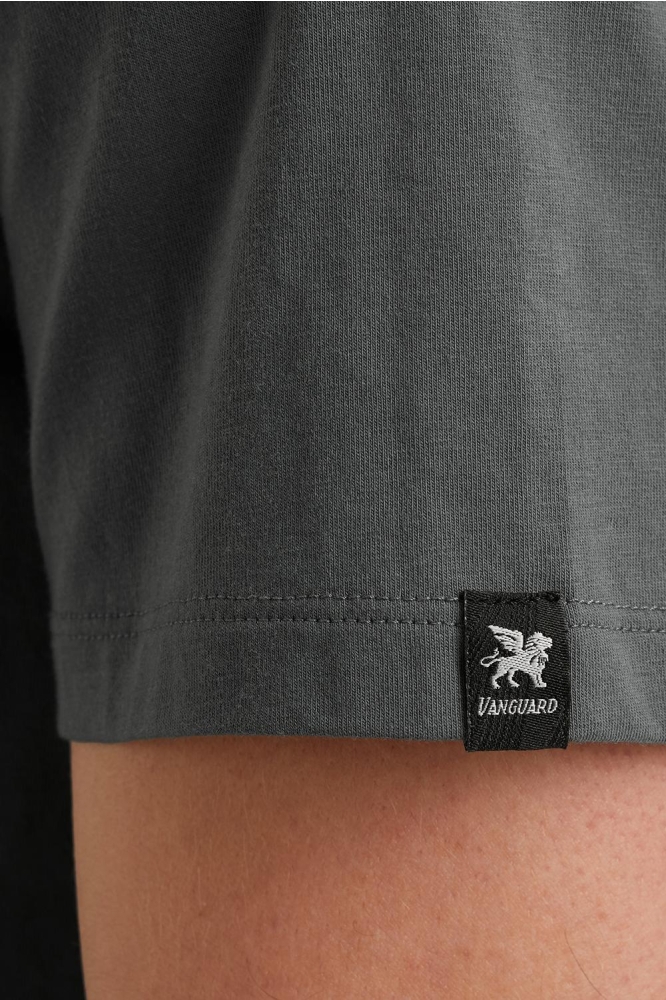 Vanguard blauwe heren t-shirt | Close up