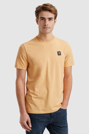 Vanguard short sleeve r-neck cotton elastan Geel