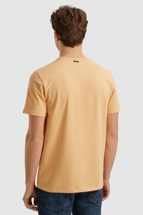 Vanguard gele heren t-shirt | Model achteraanzicht