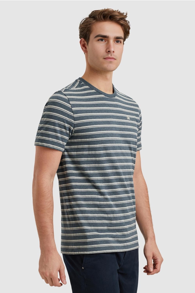 Vanguard blauwe heren t-shirt | Model zijaanzicht