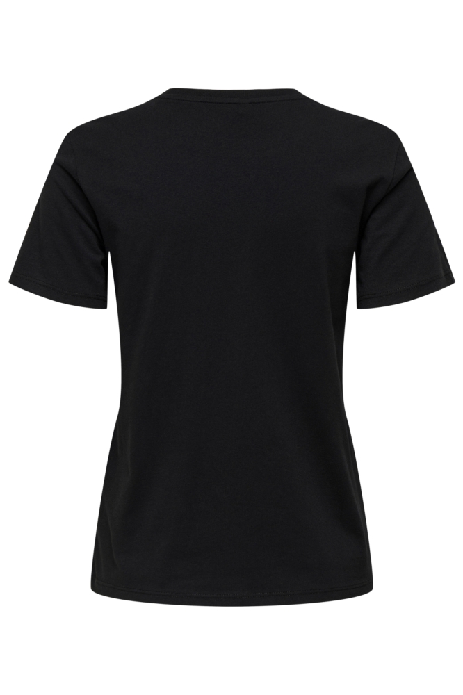 Only zwarte dames t-shirt | Achteraanzicht