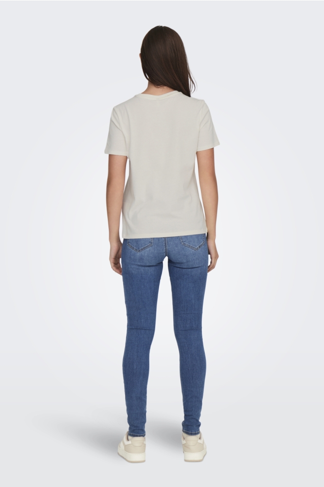 Only witte dames t-shirt | Model
