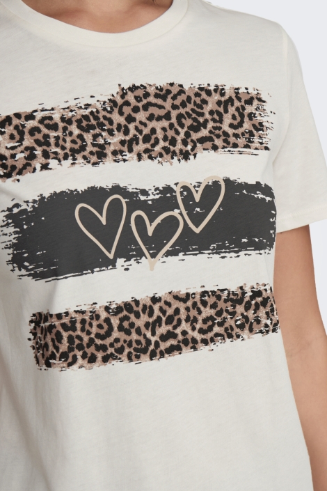 Only witte dames t-shirt | Close up