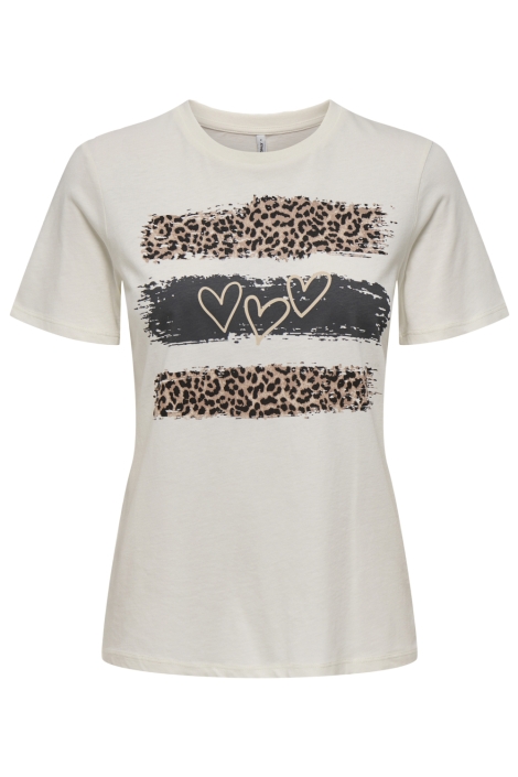 Only witte dames t-shirt | Vooraanzicht