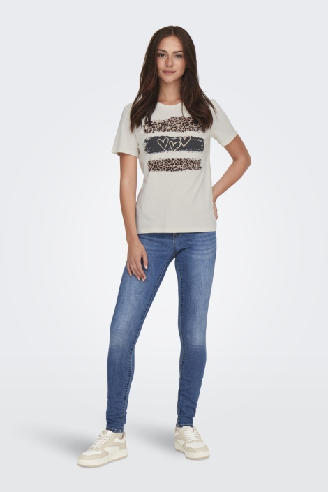 Only witte dames t-shirt | Model