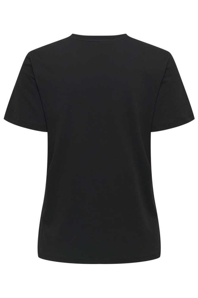 Only zwarte dames t-shirt | Achteraanzicht
