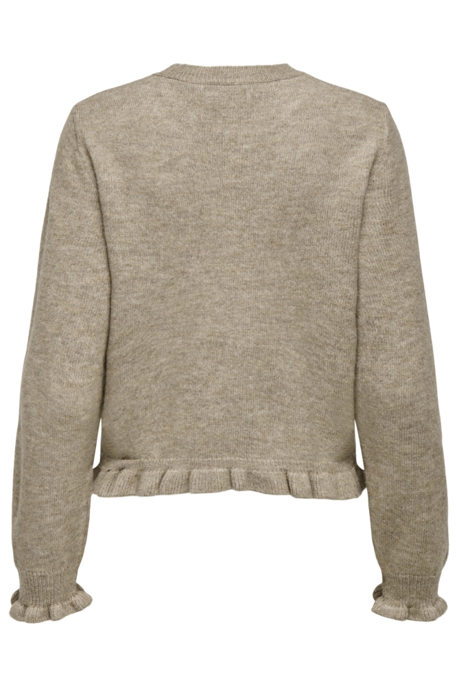 Jacqueline de Yong camel dames vest | Achteraanzicht