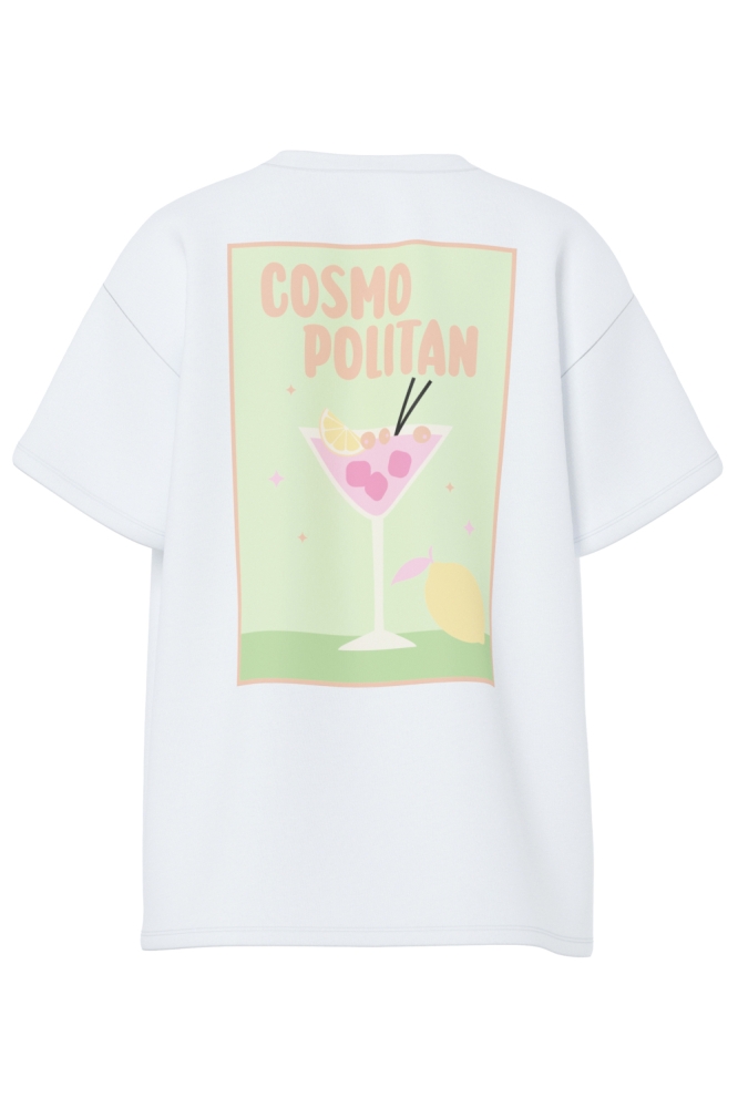 Pieces witte dames t-shirt | Achteraanzicht