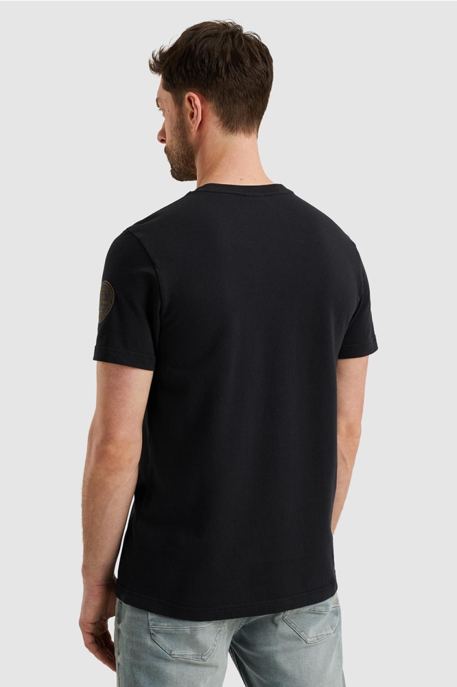 PME legend blauwe heren t-shirt | Model achteraanzicht