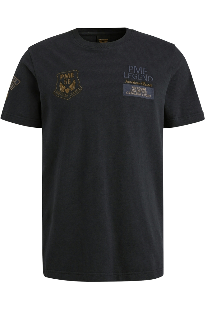 PME legend blauwe heren t-shirt | Vooraanzicht