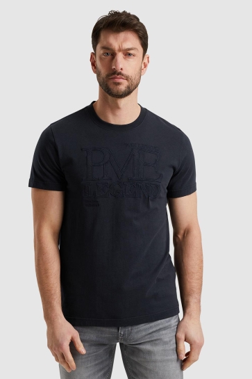 PME legend short sleeve r-neck single jersey Blauw