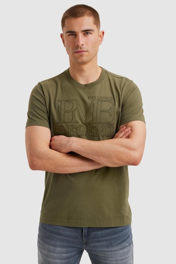PME legend short sleeve r-neck single jersey Groen