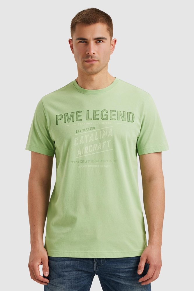 PME legend groene heren t-shirt | Model vooraanzicht