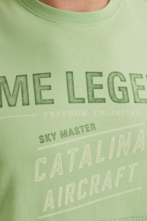 PME legend groene heren t-shirt | Close up