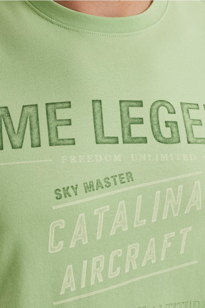 PME legend groene heren t-shirt | Close up