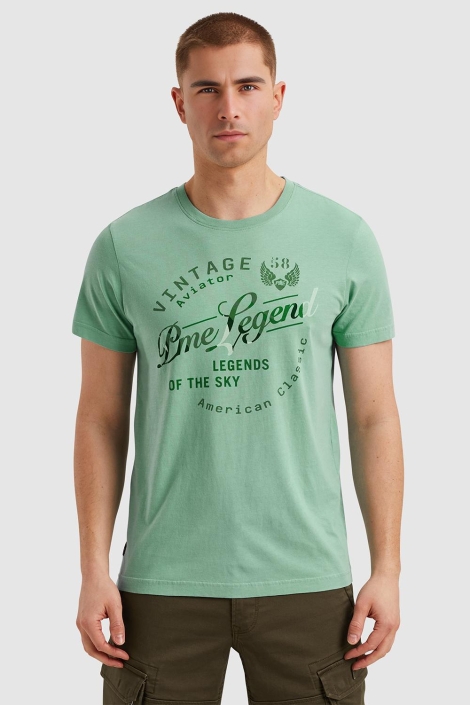 PME legend groene heren t-shirt | Model vooraanzicht