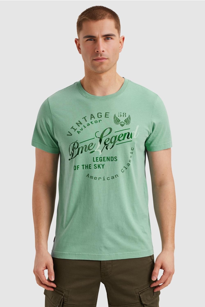 PME legend groene heren t-shirt | Model vooraanzicht