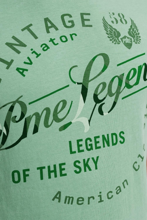 PME legend groene heren t-shirt | Close up
