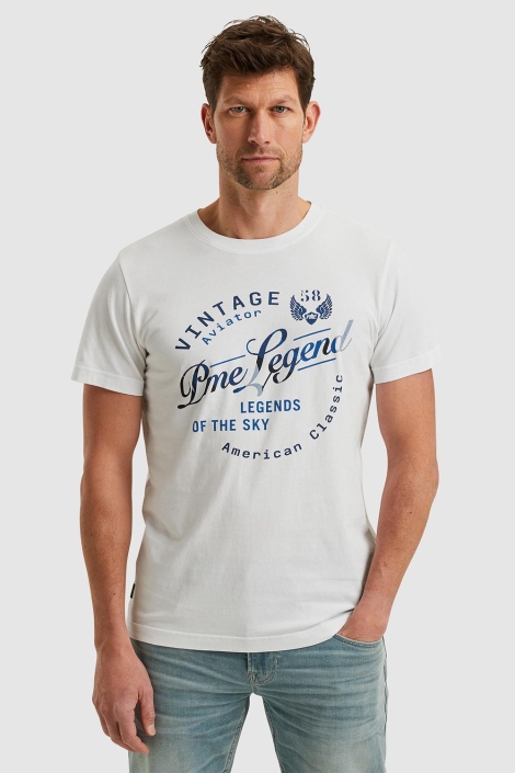 PME legend witte heren t-shirt | Model vooraanzicht