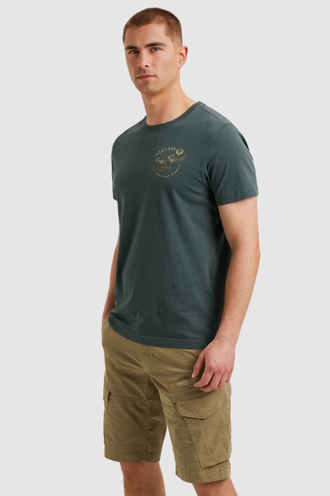 PME legend groene heren t-shirt | Model zijaanzicht