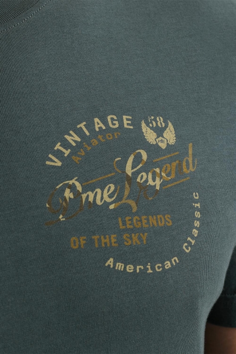 PME legend groene heren t-shirt | Close up
