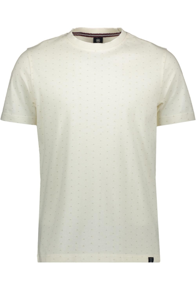 Lerros beige heren t-shirt | Vooraanzicht
