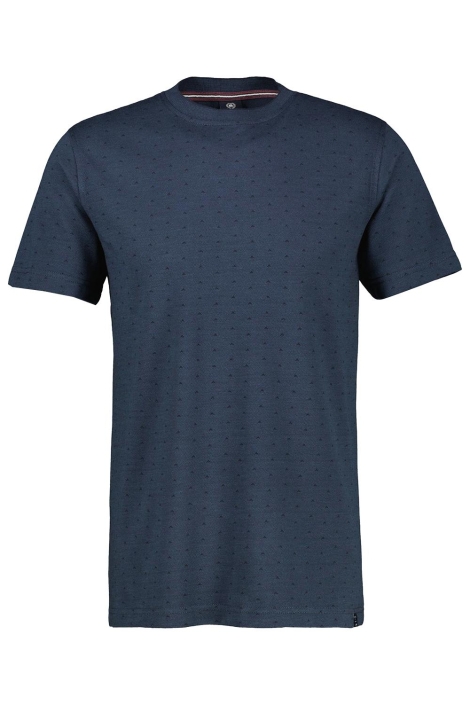 Lerros blauwe heren t-shirt | Vooraanzicht