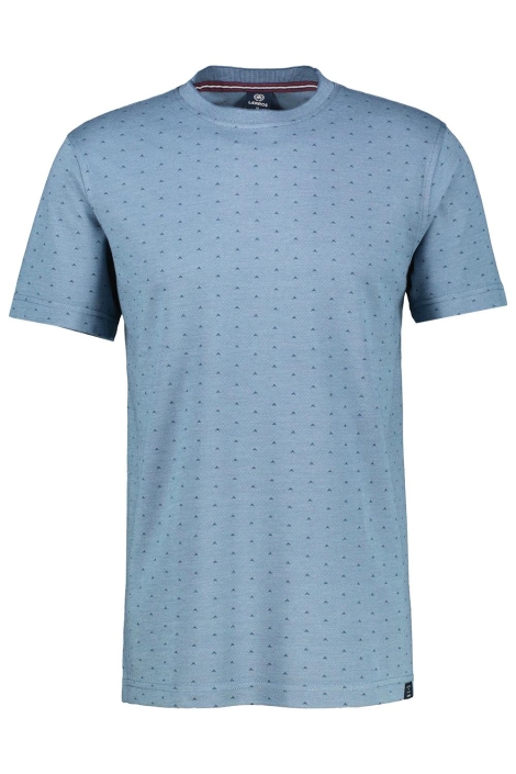Lerros blauwe heren t-shirt | Vooraanzicht