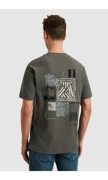 T SHIRT MET WAFELSTRUCTUUR CTSS2504582 9133 GRANITE GRAY