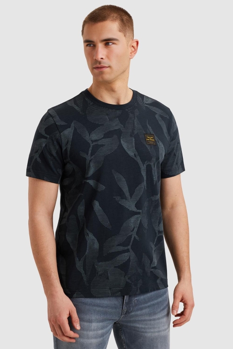 PME legend blauwe heren t-shirt | Model vooraanzicht